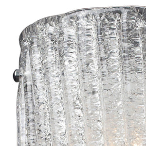 Atlas Luminese 14'' 2-Light Wall Sconce - Sleek Satin Nickel with Textured Glass for Modern Interiors WL11656-NK