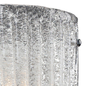 Atlas Luminese 14'' 2-Light Wall Sconce - Sleek Satin Nickel with Textured Glass for Modern Interiors WL11656-NK