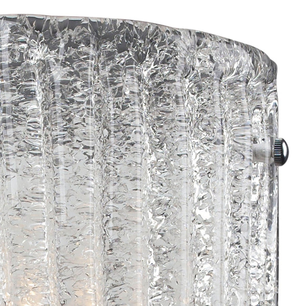 Atlas Luminese 14'' 2-Light Wall Sconce - Sleek Satin Nickel with Textured Glass for Modern Interiors WL11656-NK