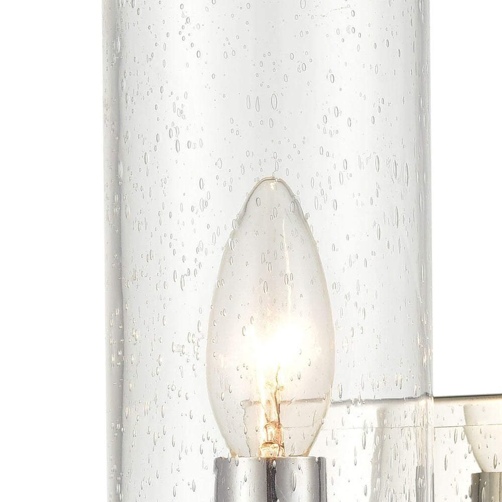 Atlas Melinda 11'' High 1-Light Sconce - Chic Polished Chrome Fixture with Seeded Glass Shade for Warm Glow WL11659-CH