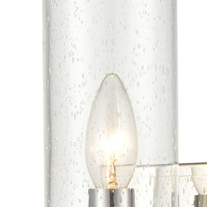 Atlas Melinda 11'' High 1-Light Sconce - Chic Polished Chrome Fixture with Seeded Glass Shade for Warm Glow WL11659-CH