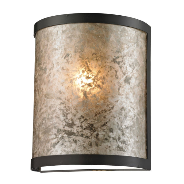 Atlas Mica 9'' High 1-Light Wall Sconce in Oil Rubbed Bronze - Elegant Mica Panels for Warm Illumination WL11663-BZ