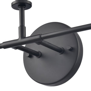 Atlas Minerva 24'' Wide 3-Light Vanity Light - Elegant Tapered Glass Shades for Bright, Flattering Illumination Matte Black WL11664-BK