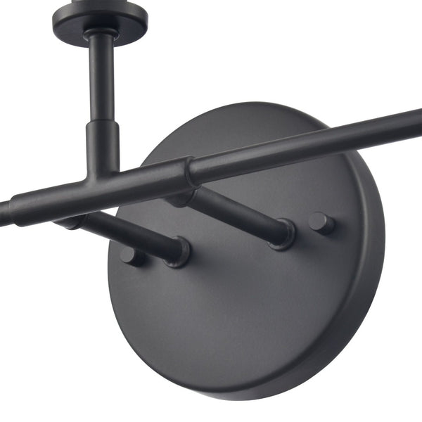 Atlas Minerva 24'' Wide 3-Light Vanity Light - Elegant Tapered Glass Shades for Bright, Flattering Illumination Matte Black WL11664-BK