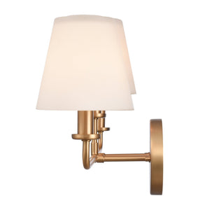 Atlas Minerva 24'' Wide 3-Light Vanity Light - Elegant Tapered Glass Shades for Bright, Flattering Illumination Brushed Gold WL11664-GD