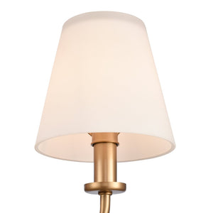 Atlas Minerva 24'' Wide 3-Light Vanity Light - Elegant Tapered Glass Shades for Bright, Flattering Illumination Brushed Gold WL11664-GD