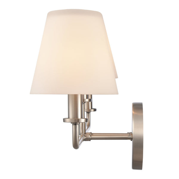 Atlas Minerva 24'' Wide 3-Light Vanity Light - Elegant Tapered Glass Shades for Bright, Flattering Illumination Antique Nickel WL11664-NK