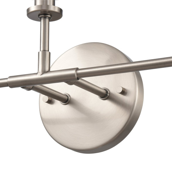 Atlas Minerva 24'' Wide 3-Light Vanity Light - Elegant Tapered Glass Shades for Bright, Flattering Illumination Antique Nickel WL11664-NK
