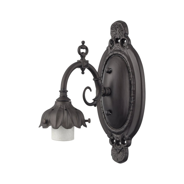 Atlas Mix-N-Match 11-Inch High Single-Light Sconce for Customizable Glass Shades - Elegant Indoor Lighting Tiffany Bronze 5'' WL11665-BZ