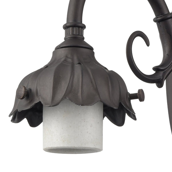 Atlas Mix-N-Match 11-Inch High Single-Light Sconce for Customizable Glass Shades - Elegant Indoor Lighting Tiffany Bronze 5'' WL11665-BZ