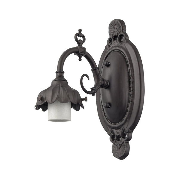 Atlas Mix-N-Match 11-Inch High Single-Light Sconce for Customizable Glass Shades - Elegant Indoor Lighting Tiffany Bronze 5'' WL11665-BZ