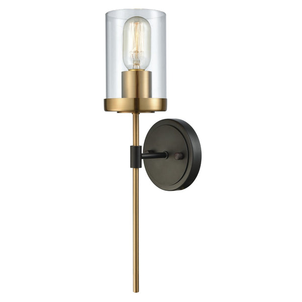 Atlas North Haven 17'' High Wall Sconce - Classic Torch-Style with Clear Glass & Oil Rubbed Bronze Finish WL11670-BZ