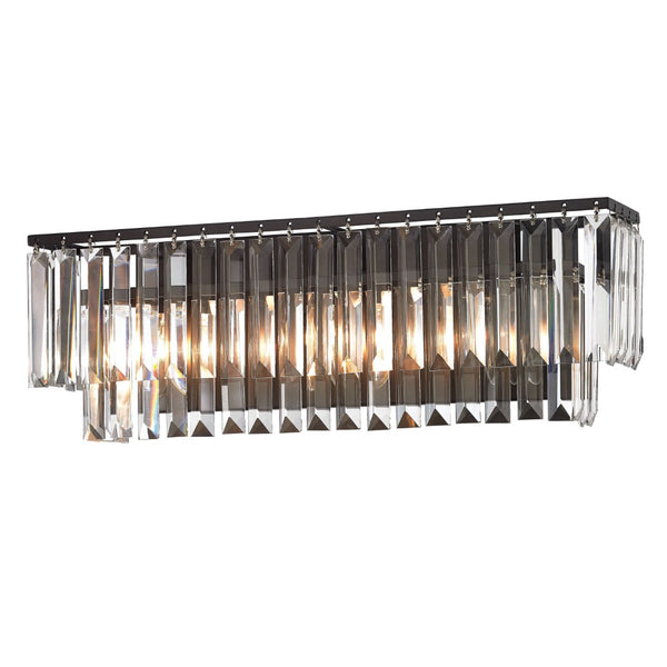 Atlas Palacial 2-Light Vanity Light Fixture - Elegant Crystal Accents for Luxurious Bathroom Illumination Oil Rubbed Bronze 21'' WL11677-BZ