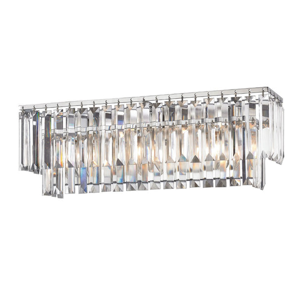 Atlas Palacial 2-Light Vanity Light Fixture - Elegant Crystal Accents for Luxurious Bathroom Illumination Polished Chrome 21'' WL11677-CH