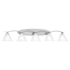 Atlas Prestige 2-Light Vanity Light Fixture - Elegant Tulip Glass Shades for Timeless Bathroom Style Brushed Nickel 45.5'' WL11681-NK