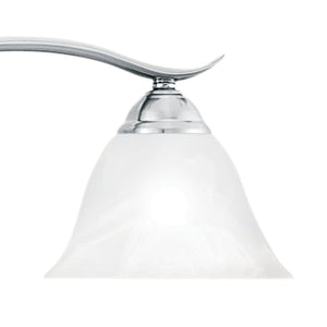 Atlas Prestige 2-Light Vanity Light Fixture - Elegant Tulip Glass Shades for Timeless Bathroom Style Brushed Nickel 45.5'' WL11681-NK