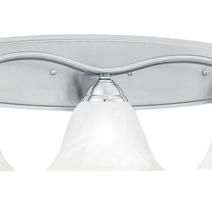 Atlas Prestige 2-Light Vanity Light Fixture - Elegant Tulip Glass Shades for Timeless Bathroom Style Brushed Nickel 45.5'' WL11681-NK