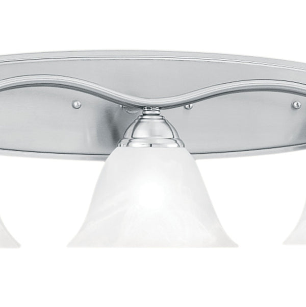 Atlas Prestige 2-Light Vanity Light Fixture - Elegant Tulip Glass Shades for Timeless Bathroom Style Brushed Nickel 45.5'' WL11681-NK