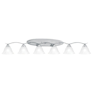Atlas Prestige 2-Light Vanity Light Fixture - Elegant Tulip Glass Shades for Timeless Bathroom Style Brushed Nickel 54.5'' WL11682-NK