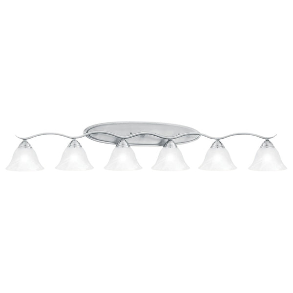 Atlas Prestige 2-Light Vanity Light Fixture - Elegant Tulip Glass Shades for Timeless Bathroom Style Brushed Nickel 54.5'' WL11682-NK