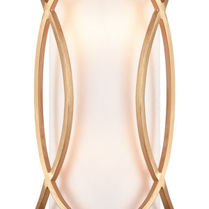 Atlas Ringlets 15" High 2-Light Sconce - Modern Matte Gold Fixture with White Shade for Stylish Spaces WL11688-GD