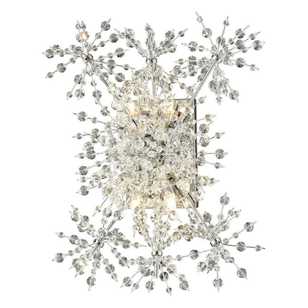 Atlas Snowburst 20'' High 4-Light Sconce - Exquisite Crystal Bead Design with Polished Chrome Finish WL11697-CH