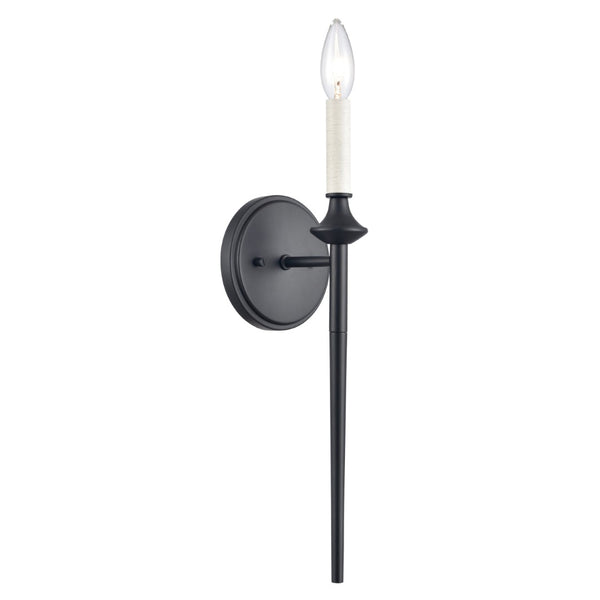 Atlas Solomon 16.75" High Matte Black Sconce - Lodge-Inspired Lighting for Modern Spaces & Style WL11698-BK