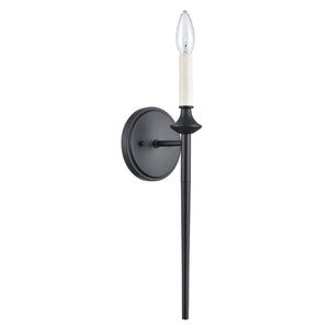 Atlas Solomon 16.75" High Matte Black Sconce - Lodge-Inspired Lighting for Modern Spaces & Style WL11698-BK
