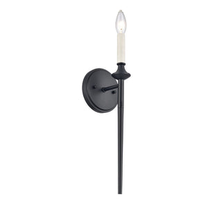 Atlas Solomon 16.75" High Matte Black Sconce - Lodge-Inspired Lighting for Modern Spaces & Style WL11698-BK