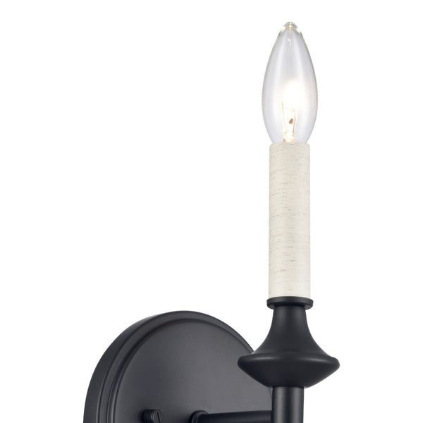 Atlas Solomon 16.75" High Matte Black Sconce - Lodge-Inspired Lighting for Modern Spaces & Style WL11698-BK