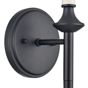 Atlas Solomon 16.75" High Matte Black Sconce - Lodge-Inspired Lighting for Modern Spaces & Style WL11698-BK