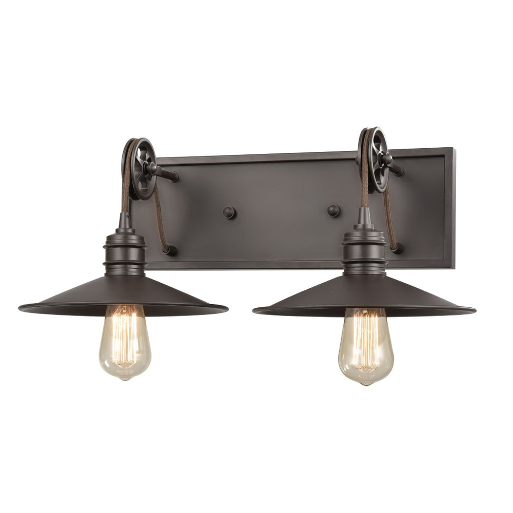 Atlas Spindle 20" Wide 2-Light Vintage-Inspired Vanity Light in Oil Rubbed Bronze for Elegant Spaces WL11699-BZ