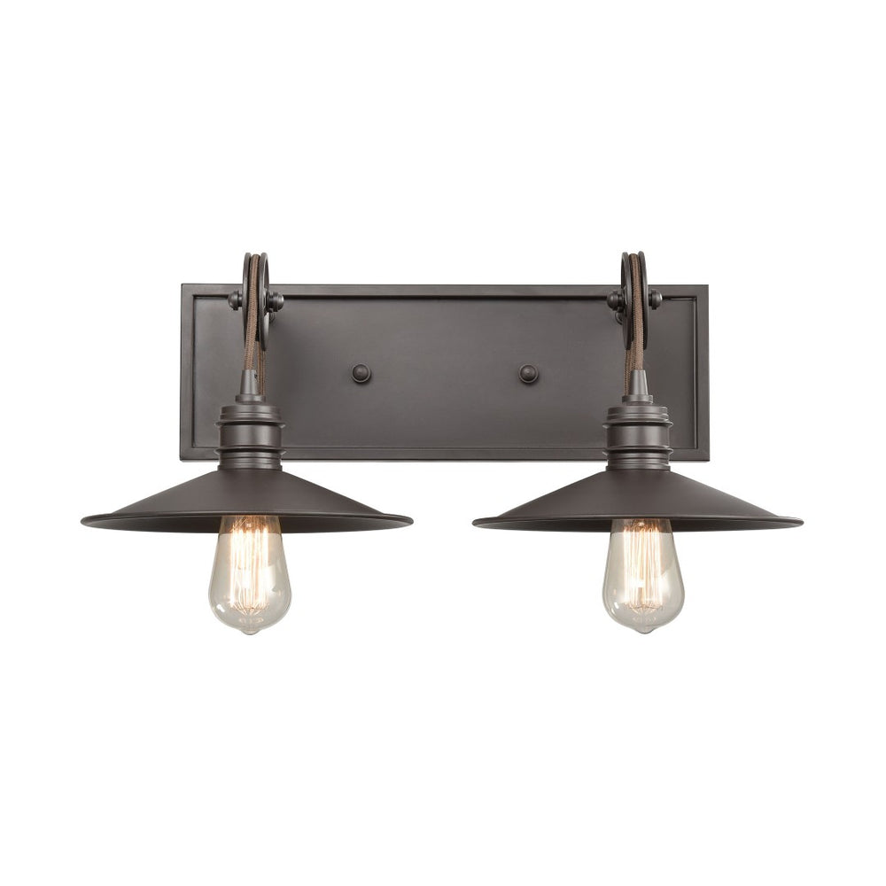 Atlas Spindle 20" Wide 2-Light Vintage-Inspired Vanity Light in Oil Rubbed Bronze for Elegant Spaces WL11699-BZ