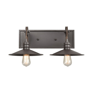 Atlas Spindle 20" Wide 2-Light Vintage-Inspired Vanity Light in Oil Rubbed Bronze for Elegant Spaces WL11699-BZ