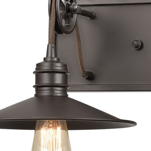 Atlas Spindle 20" Wide 2-Light Vintage-Inspired Vanity Light in Oil Rubbed Bronze for Elegant Spaces WL11699-BZ
