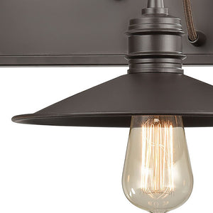 Atlas Spindle 20" Wide 2-Light Vintage-Inspired Vanity Light in Oil Rubbed Bronze for Elegant Spaces WL11699-BZ