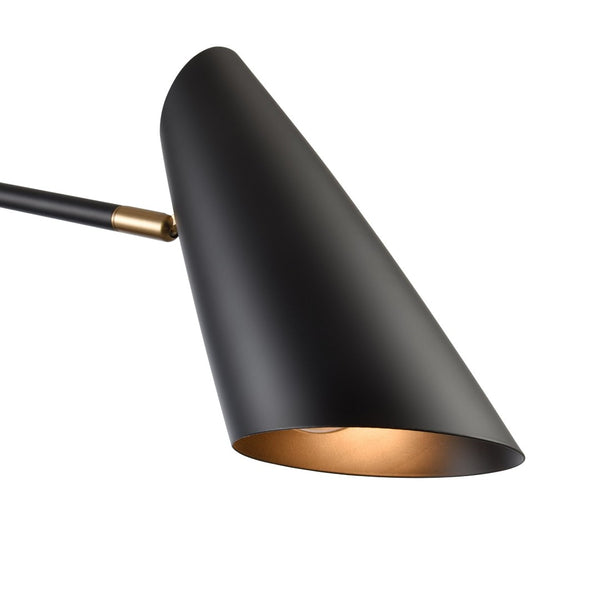 Atlas Stanley 17.75'' High Adjustable Swingarm Sconce - Matte Black Midcentury Design for Versatile Lighting WL11701-BK
