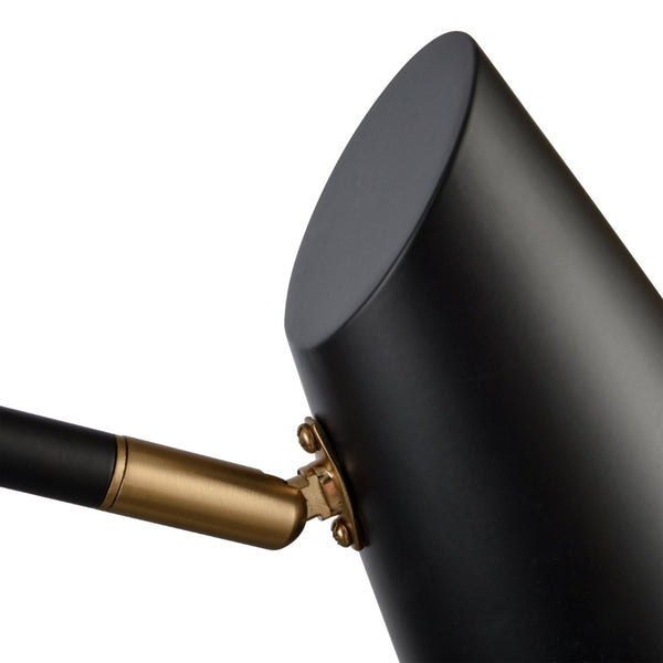 Atlas Stanley 17.75'' High Adjustable Swingarm Sconce - Matte Black Midcentury Design for Versatile Lighting WL11701-BK