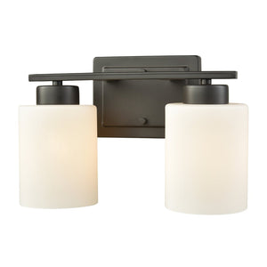 Atlas Summit Place 1-Light Wall Sconce - Transitional Design with Soft Glass Shade for Warm Indoor Lighting Oil Rubbed Bronze 12'' WL11704-BZ