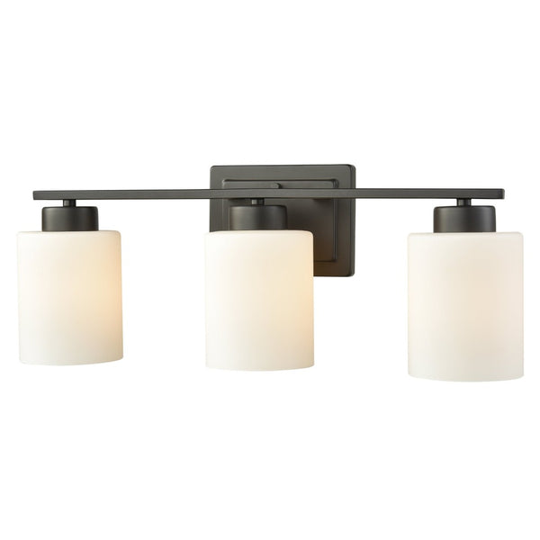 Atlas Summit Place 1-Light Wall Sconce - Transitional Design with Soft Glass Shade for Warm Indoor Lighting Oil Rubbed Bronze 21'' WL11705-BZ