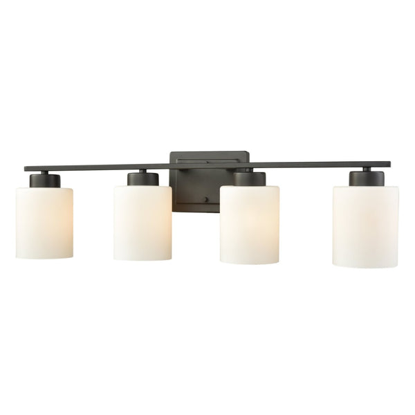 Atlas Summit Place 1-Light Wall Sconce - Transitional Design with Soft Glass Shade for Warm Indoor Lighting Oil Rubbed Bronze 29'' WL11706-BZ