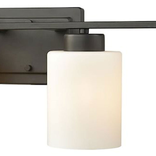 Atlas Summit Place 1-Light Wall Sconce - Transitional Design with Soft Glass Shade for Warm Indoor Lighting Oil Rubbed Bronze 29'' WL11706-BZ