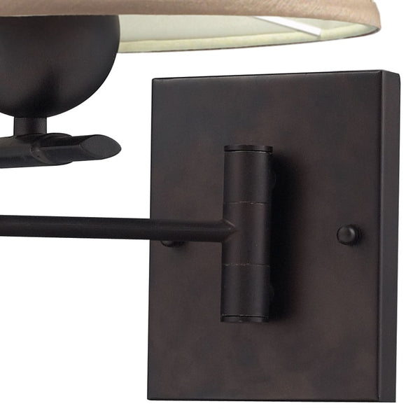 Atlas Swingarms 13'' High 1-Light Sconce - Articulating Aged Bronze Fixture for Stylish Indoor Lighting WL11707-BZ