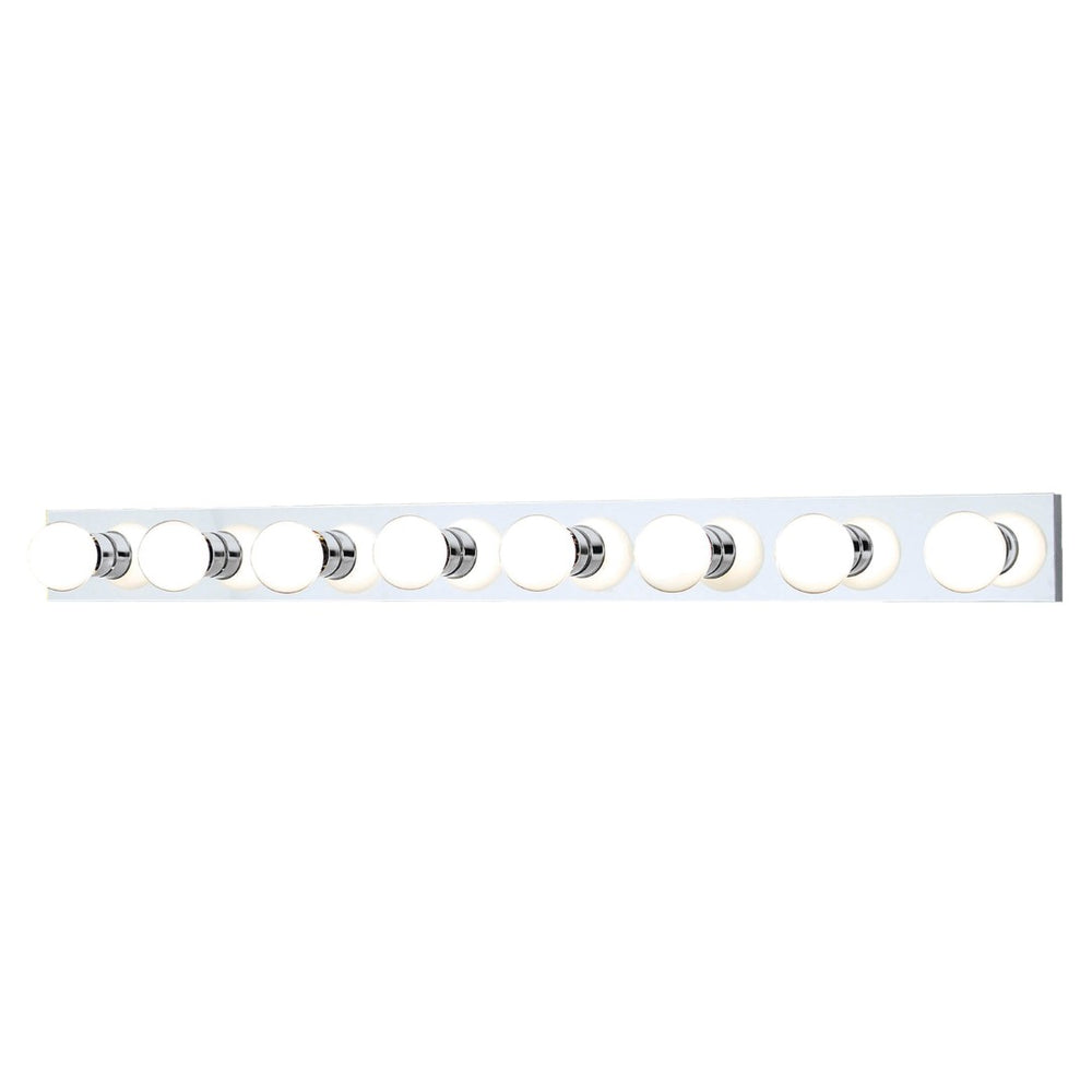 Atlas Vanity 5-Light Retro Orb Vanity Strip - Stylish Illumination for Modern and Vintage Décor Spaces Brushed Nickel 48'' WL11715-NK
