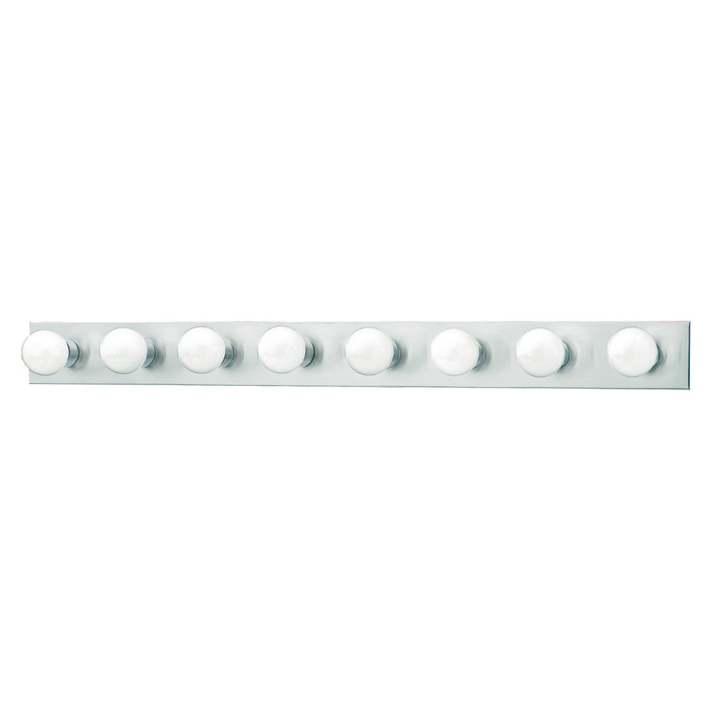 Atlas Vanity 5-Light Retro Orb Vanity Strip - Stylish Illumination for Modern and Vintage Décor Spaces Brushed Nickel 48'' WL11715-NK
