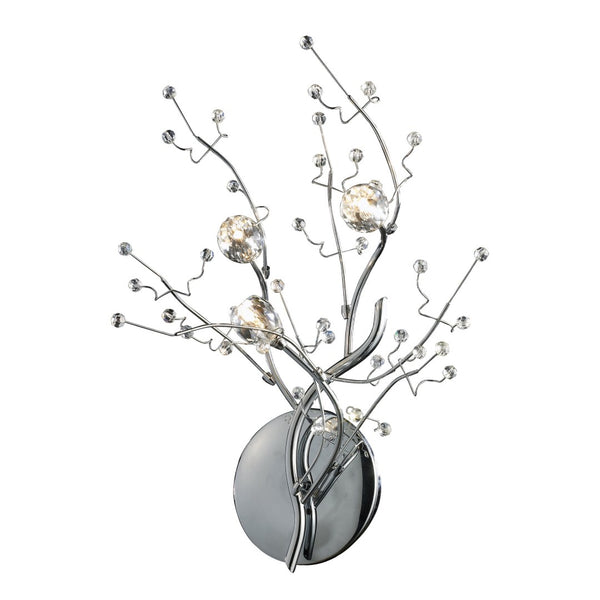 Atlas Viviana 16'' High 3-Light Wall Sconce - Nature-Inspired Polished Chrome with Crystal Accents WL11718-CH