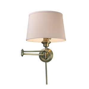 Atlas Westbrook 14.5'' High Swing-Arm Sconce - Elegant Adjustable Lighting for Modern & Classic Spaces Antique Brass WL11719-BS