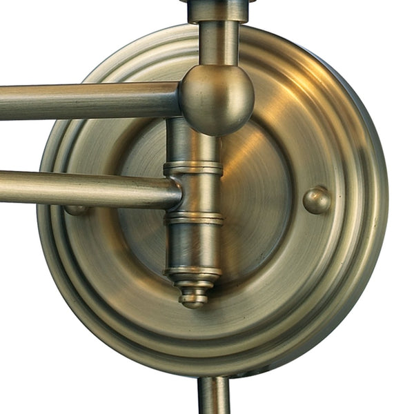Atlas Westbrook 14.5'' High Swing-Arm Sconce - Elegant Adjustable Lighting for Modern & Classic Spaces Antique Brass WL11719-BS