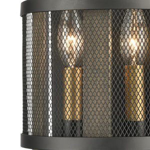 Atlas Woodbridge 10'' High 2-Light Sconce - Matte Black & Weathered Oak for Elegant Ambient Illumination WL11721-BK