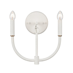 Atlas Continuance 11'' High 2-Light Sconce - Modern White Coral Design for Ambient Indoor Lighting WL11725-WH